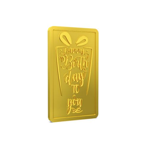bullion, Happy Birthday gold bar, gold coin, aspect